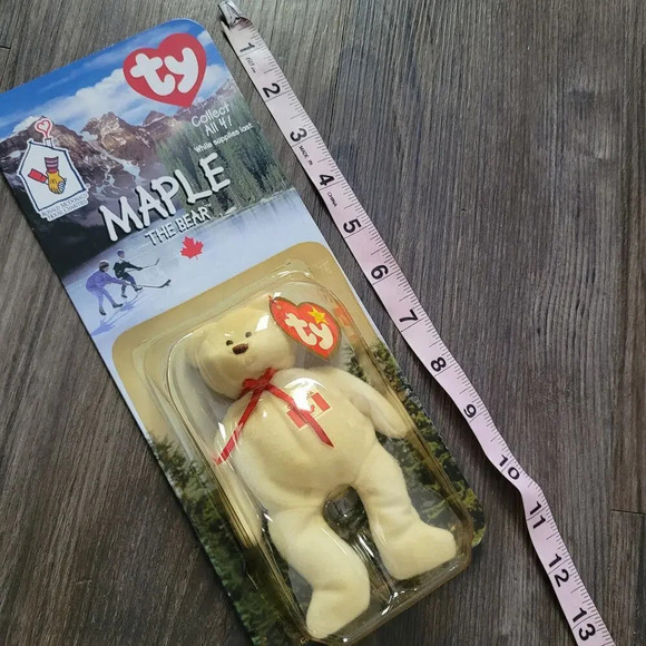 1999 McDonalds ty Beanie Baby Maple The Bear Vintage ERRORS 1993 OAKBROOK New - Picture 9 of 10